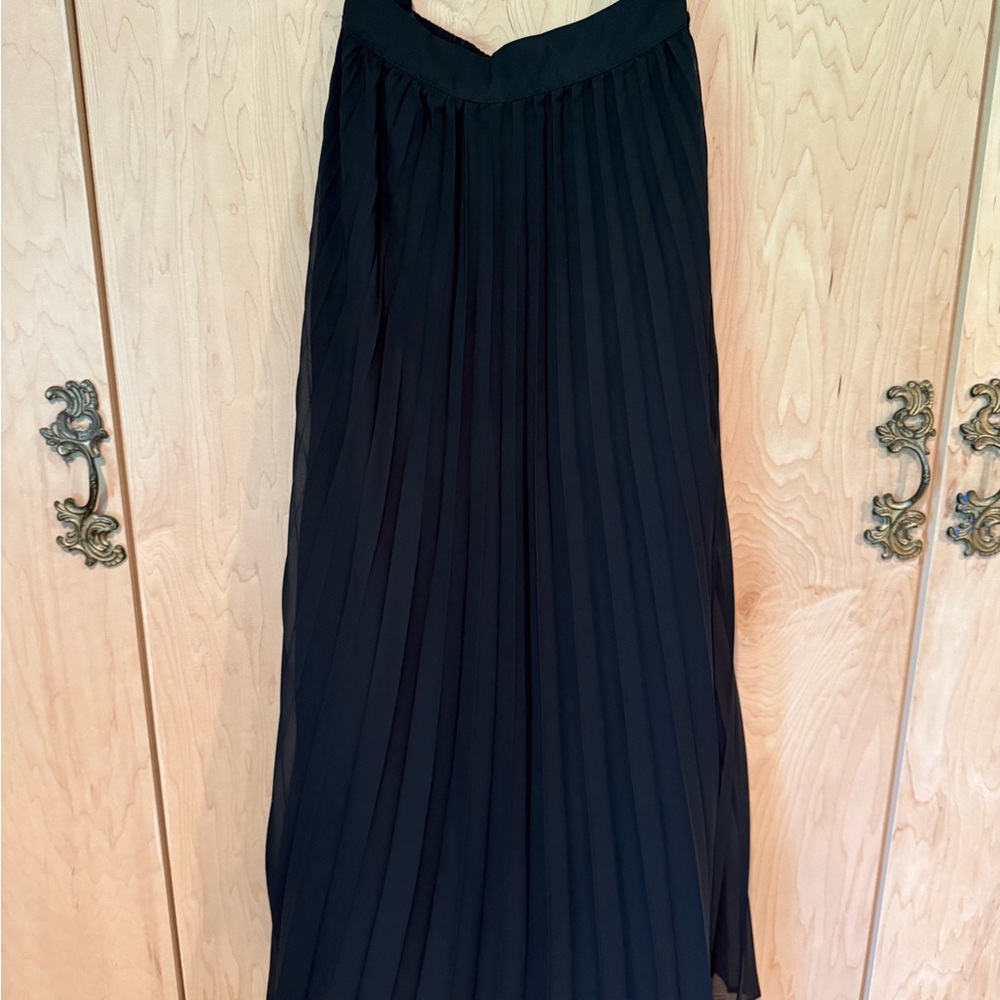 Boss Black Pleated A-Line Maxi Skirt